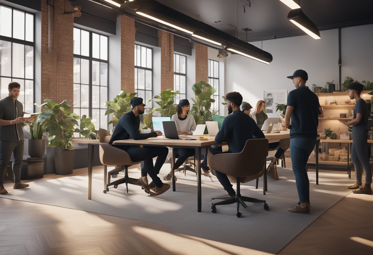 A group of people working together to implement Shopify brand assets